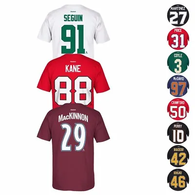 2017 NHL Reebok Official Premier Team Player Name & Number Jersey T-Shirt Men's • $19.99