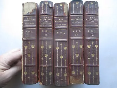 Les Miserables By Victor Hugo - Five Volume 1887 Hardcover Set • $59.99