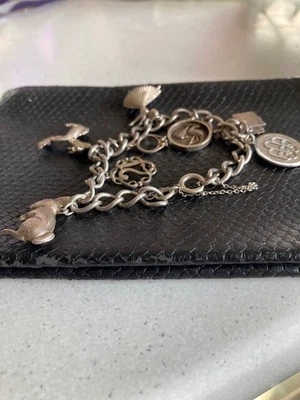 £25 • Buy Vintage Silver Charm Bracelet With Charms