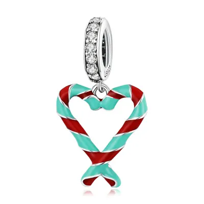 Wostu 925 Sterling Silver European Candy Love Heart Charm Beads Bracelet Gift • $9.85