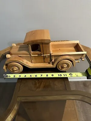 Handcrafted Vintage Wooden 1928 Chevy Pickup Truck IN EXCELLENT CONDITION • $214.99