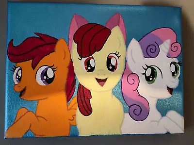 My Little Pony Custom Painting Artwork | Scootaloo Apple Bloom Sweetie Belle • £17.99