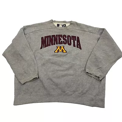 Vintage Starter University Of Minnesota Golden Gophers Pullover Sweatshirt Rare • $24.88