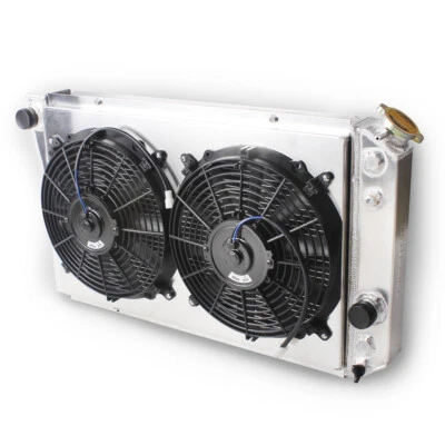 $409 • Buy 3 Row Radiator Shroud Fan Fit 1982-2002 Chevy S10 Truck /1984-1990 Corvette/ V8