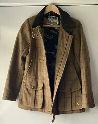 £70 • Buy Joules Field Coat Brown Tweed Size 10