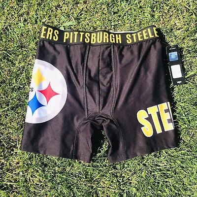 NFL Steelers Shorts Steeler Bike Shorts Sleepwear Stretchy Shorts Boxers Size M • $22
