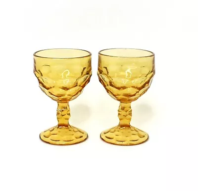 Viking Georgian Cordial Wine Amber Glass Viking Art Glass Martinsville • $27.99