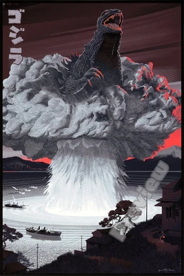 £4.89 • Buy Godzilla Kaiju Massive Monster Movie Film Print Poster Wall Art Picture A4 Size