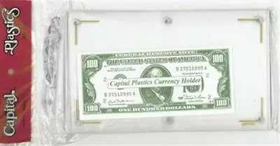 Capital Holder Clear Banknote Plastic Holder Protector Slab Modern Size Currency • $17.93