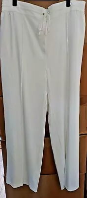 M&S (Marks&Spencer) Wide Leg Trousers Winter White 18R 20L 22L 22S 24S RRP £29.5 • £13.99