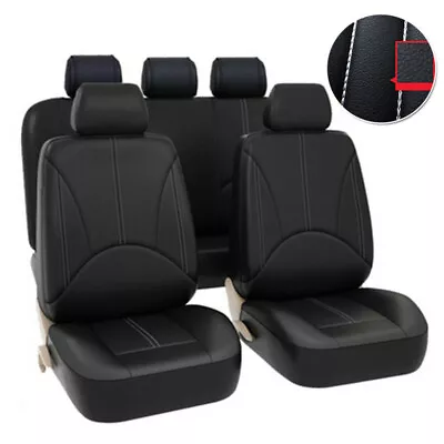 Car 5 Seat Covers Full Set Waterproof Leather Universal For Auto Sedan SUV Truck • $25.47