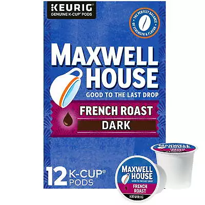 (3 Pack) Maxwell House French Roast Dark Roast K-Cup® Coffee Pods 12 Ct Box • $21.30