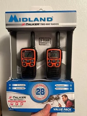 Midland X-Talker Two-Way Rechargeable Walkie Talkie Radios • $27