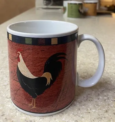 Warren Kimble For Saku Country Quartet Brandon House Black White Rooster Mug Cup • $5