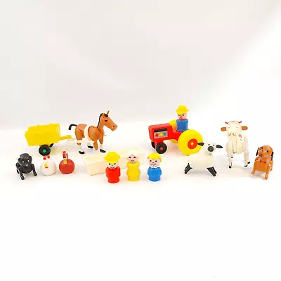 Vintage Fisher Price Little People FARM #915 ACCESSORIES Figures Tractor Horse • $39.99