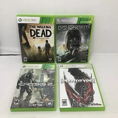 $22.84 • Buy Lot Of 4 Xbox 360 Games Walking Dead, Dishonored, Crysis 2, Prototype
