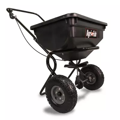 Fertilizer Spreader Broadcast Seed Lawn Pneumatic Tires 85 Lb. Push Hopper New • $134.62