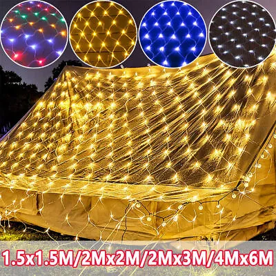 LED Net Mesh Lights Fairy Curtain Home Party Garden Christmas Decoration Outdoor • $11.39