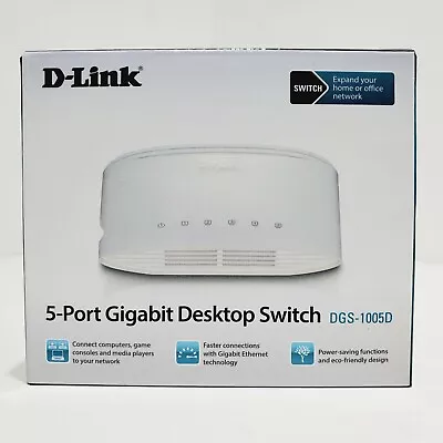 D-Link DGS-1005D 5-Port Gigabit Desktop Switch UK Model • $27.99