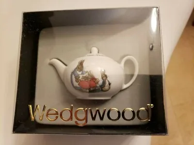 Wedgwood PETER RABBIT Miniature Tea Pot England BEATRIX POTTER MINI NEW In Box • $59.95