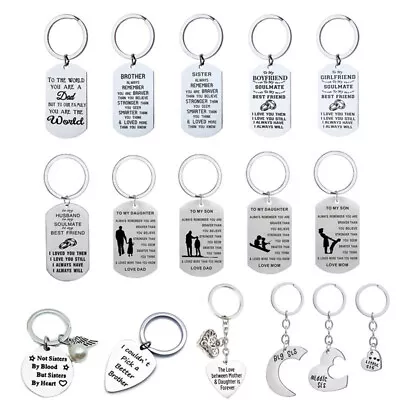 Personalised Gifts For Her Him Mum Auntie Sister Brother Dad Son Keyring Present • £4.99