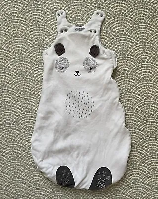 F&F 2.5 Tog Baby Sleeping Bag Sleep Sack - 0-6 Months - White & Black Panda • £3.95