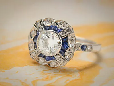 2.58 Cts Round Cut Lab Created Diamond Vintage Art Deco Engagement Wedding Ring • $127.03