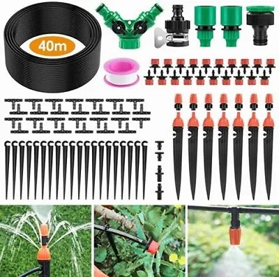 £14.99 • Buy 131FT 40M Automatic Drip Irrigation System Garden Self Watering Plant Hose Kit