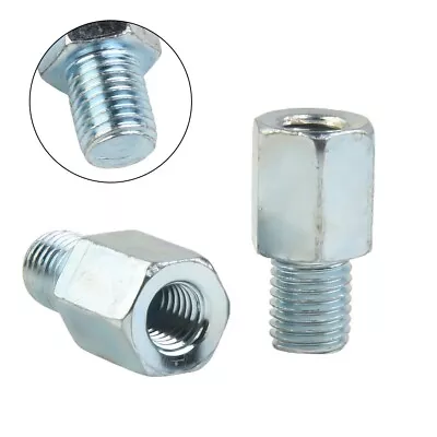 Motorcycle Scooter View Rear Mirror Adapters 8mm-10mm METAL Threaded 2X Screws • $7.52