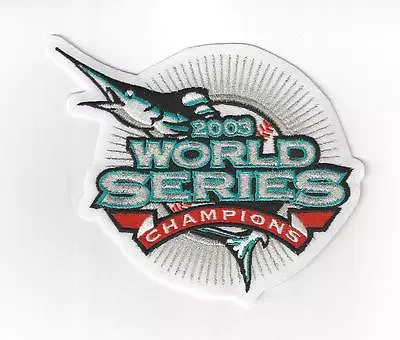 2003 Florida Marlins World Series Champions Sleeve Patch In White Loose Sew On • $9.95