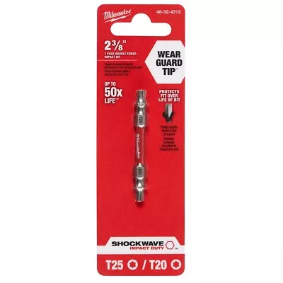 Milwaukee 48-32-4313 SHOCKWAVE T20/T25 Impact Double Ended Bit • $8.99