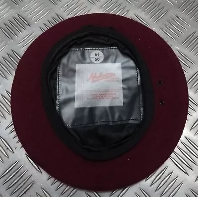 Maroon Beret Wool Genuine Hobson London Military Manufactures Sample 6 1/4 • $35.94