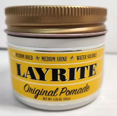 LAYRITE Original Hair Cream 4.25 Oz Pomade Hair Styling Wax Medium Hold & Shine • $12.99