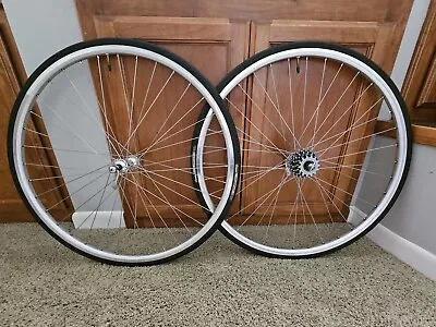 Campagnolo Record 700c Wheels Mavic Open Pro Vittoria Regina CX 6 Speed DT Swiss • $325