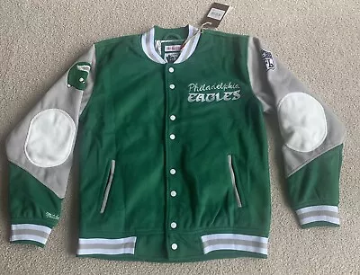 NWT Princess Diana Lady Di Philadelphia Eagles Mitchell & Ness Jacket Coat XL • $179.99