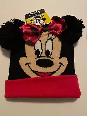 Disney Minnie Mouse GIRLS Hat And Glove Set Pompom Ears Bow • $9.99