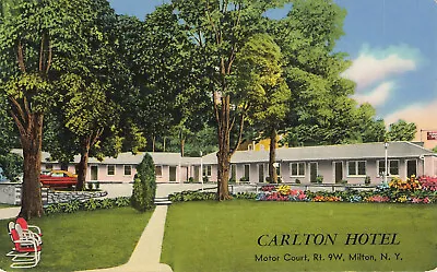 Postcard Carlton Hotel Milton New York • $4.75