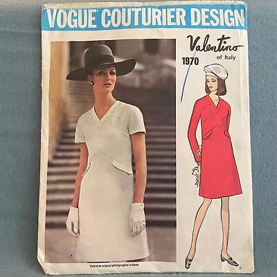 Vogue 1970 Couturier Design Sewing Pattern Valentino Dress Size 8 Uncut • $34.40