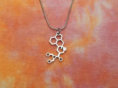 LSD Molecule Necklace Or Earrings  Lucy In The Sky Acid Symbol House Party Gift • $32.99