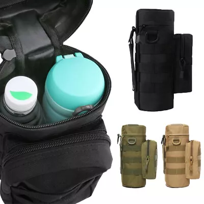 Tactical Molle EDC Water Bottle Pouch Carrier With Detachable Shoulder Strap • $6.99