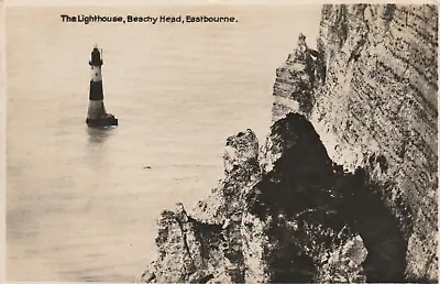 BEACHY HEAD THE LIGHTHOUSE EASTBOURNE Sussex - Vintage POSTCARD (Photo) • £3.97