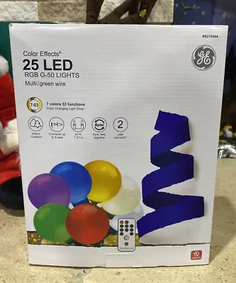 GE Color Effects 25-Count 24-ft Multi-Function Color Changing G-50 LED Lights • $38.90