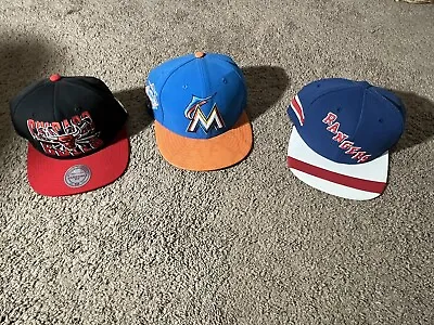 Lot Of 3 Mitchell & Ness New Era Pro Standard SnapBack Hats Cap Adjustable Used • $50