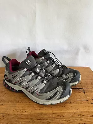 Salomon XA Pro 3D Women's Size 8.5 Trail Running Shoes Hiking Grey Pink • $59.99