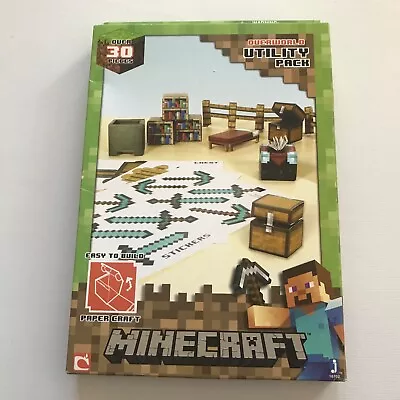 Minecraft Overworld Utility Pack Easy To Build Paper Craft Kit 30 Pieces • $19.95