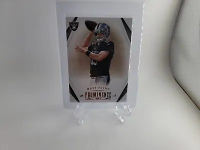 2013 Panini Prominence Matt Flynn #70 Oakland Raiders Qb • $1.59