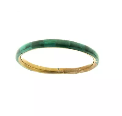 Green Malachite Inlay Bangle Bracelet 2.5  • $27.81