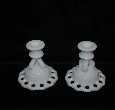 Vintage Westmoreland Milk Glass Candle Holders • $6