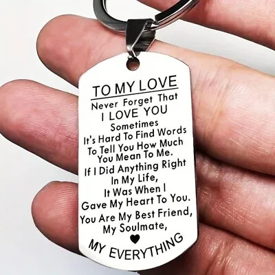 To My Love. Romantic Keyring Gift Girlfriend Boyfriend Husband Wife Anniversary • £3.99