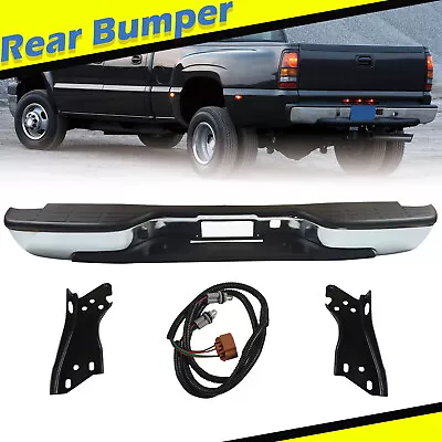 Complete Chrome Rear Bumper For 1999-2007 Chevy Silverado GMC Sierra 1500 2500 • $149.99